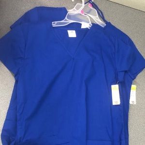 Medical scrub top. Royal blue. Size Small. New wit